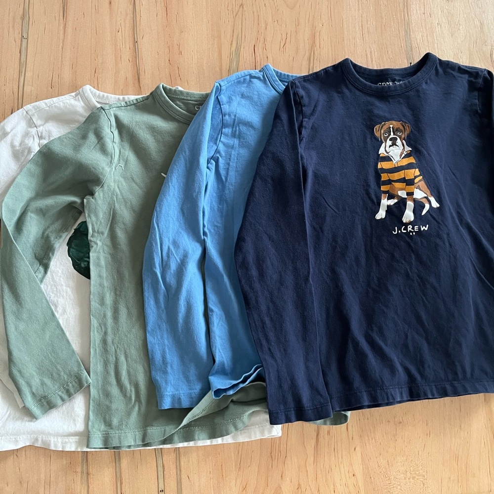 Crewcuts Kids' Long Sleeve Tees - Navy, Blue, Green, White